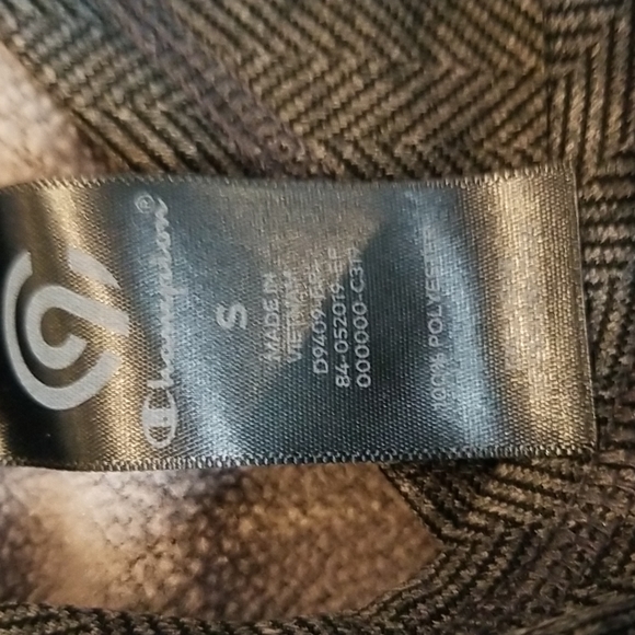 CHAMPION Black White Pullover Hoodie Sweatshirt with Kangaroo Pocket - Picture 5 of 11